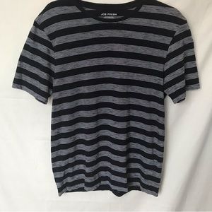 Joe Fresh Two Toned Navy Blue Striped T-Shirt Size Small